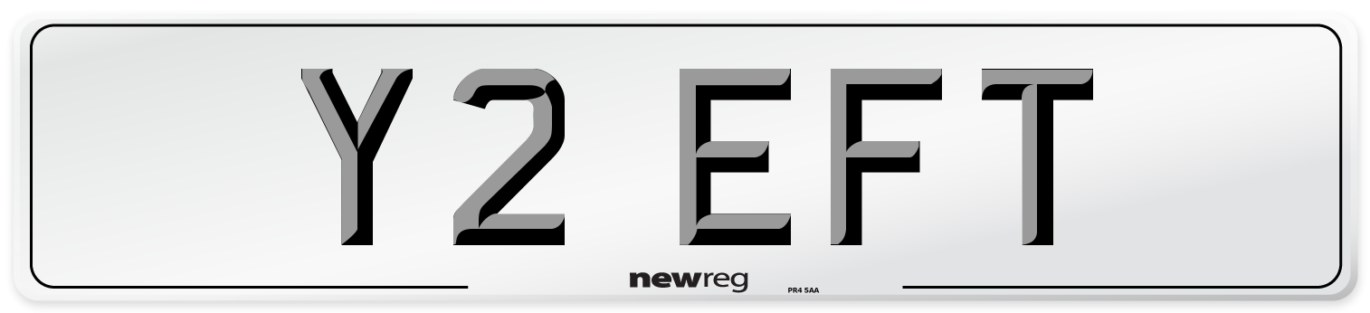Y2 EFT Number Plate from New Reg